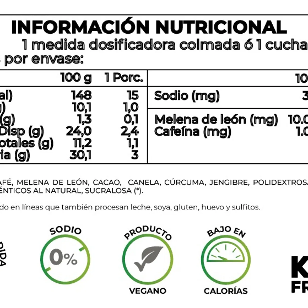 REVITTA WELLNESS - Café Coffit Mushroom + Melena De León 300g. Hongo Adaptógeno