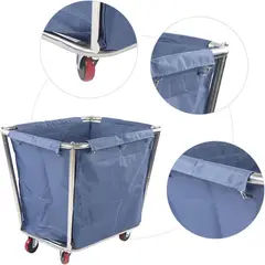 GENERICO - Carro de Lavandería Lona Azul
