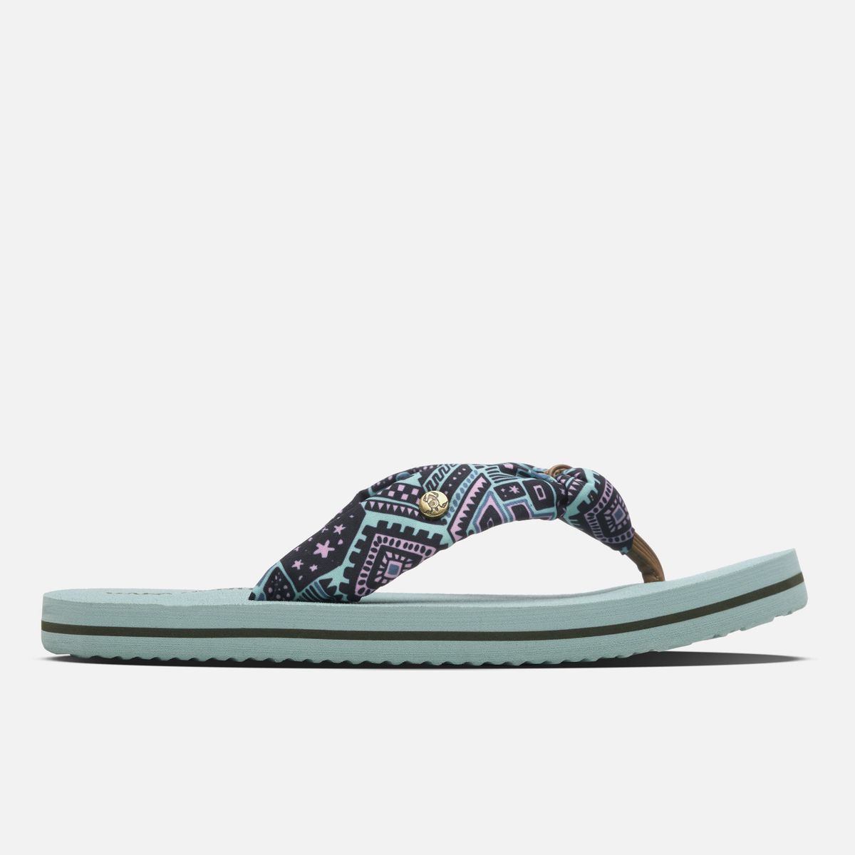 HAKA HONU - Sandalia Mujer Shancleta Verde Agua Haka Honu