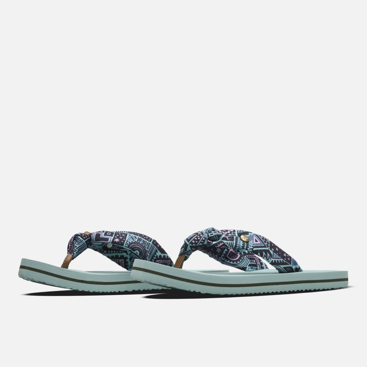HAKA HONU - Sandalia Mujer Shancleta Verde Agua Haka Honu