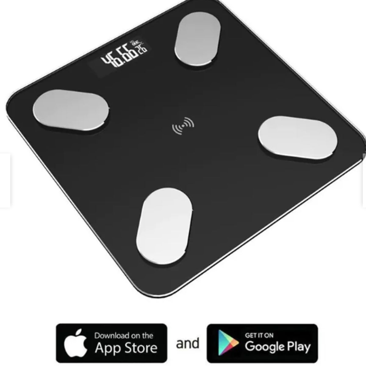 GENERICO - ascula Digital Inteligente de Baño Bluetooth con Medidor de Grasa Corporal Recargable USB