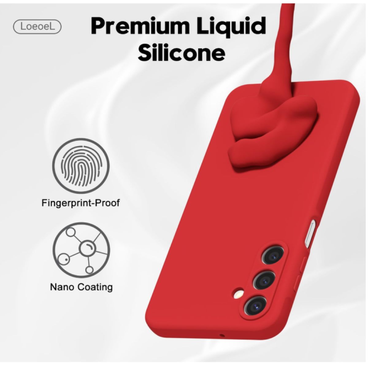 GENERICO - Carcasa Funda Para Samsung A56 5g Silicona Rojo
