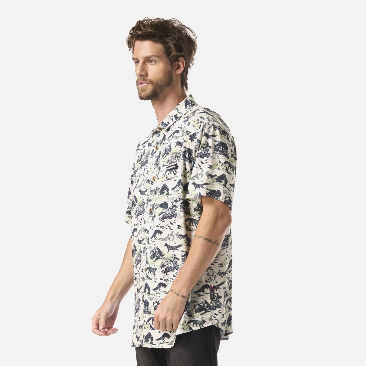 HAKA HONU - Camisa Hombre Good Karma Print Blanco Haka Honu