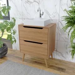 TECNOMOBILI - Mueble vanitorio con 2 puertas Almendra