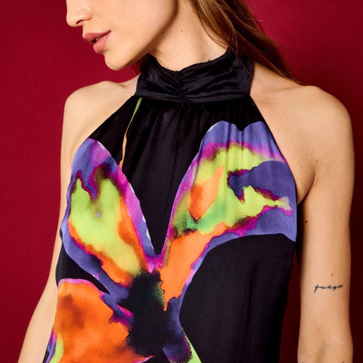 IO - Vestido Fantasia Largo Mujer Negro Io