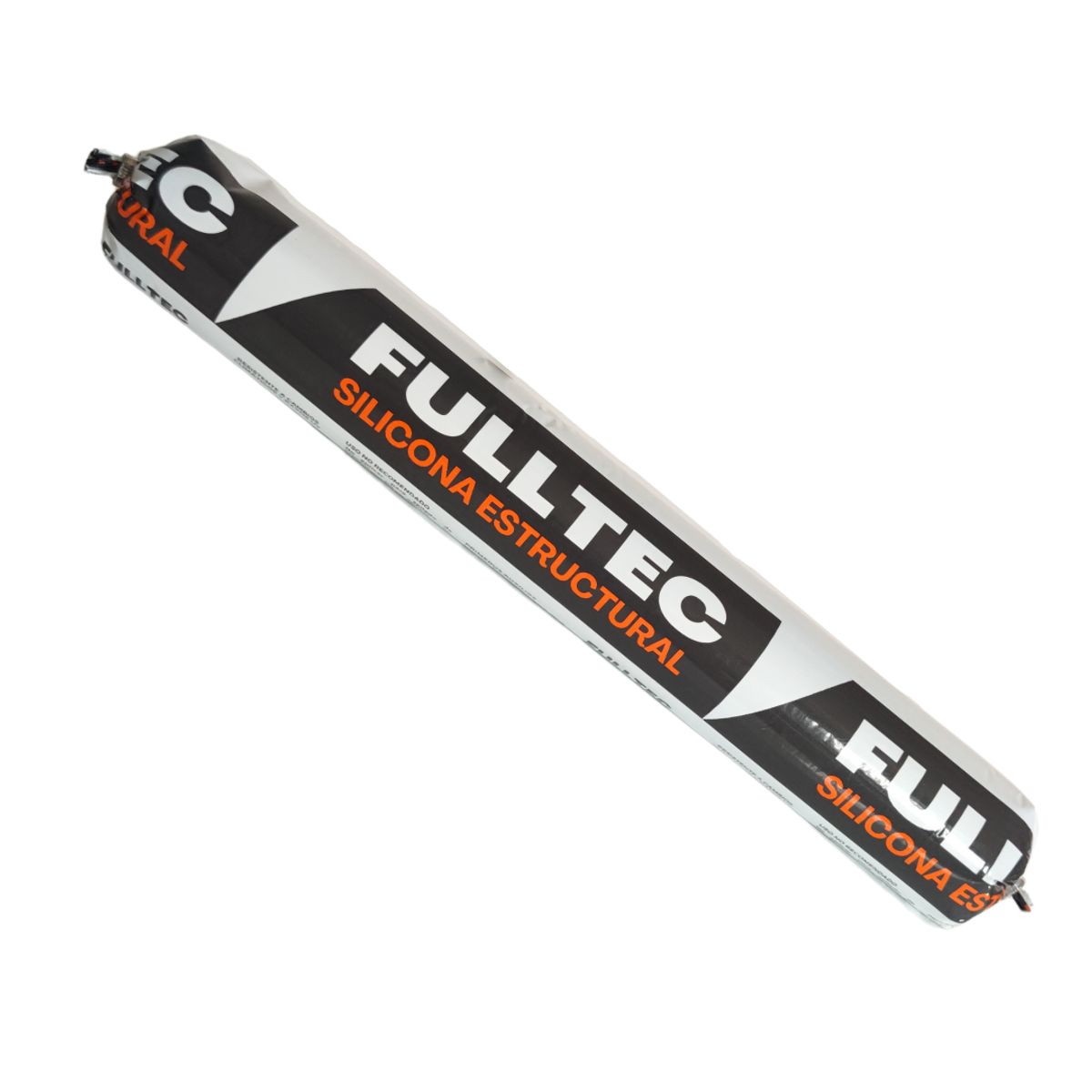 FULLTEC - Kit 5x Sello De Silicona Estructural Negro Fulltec 600 ml + Pistola Calafatera