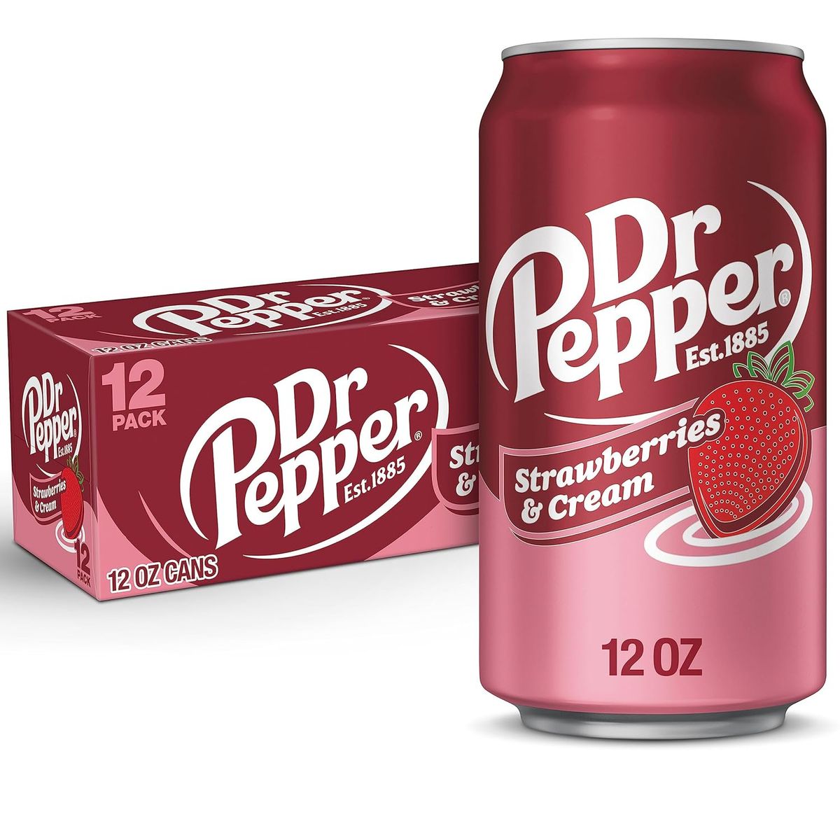 DR PEPPER - Bebida Frutilla Crema Lata Dr. Pepper 12 un x 355 ml