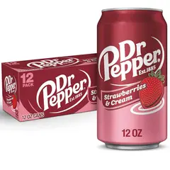 DR PEPPER - Bebida Frutilla Crema Lata Dr. Pepper 12 un x 355 ml