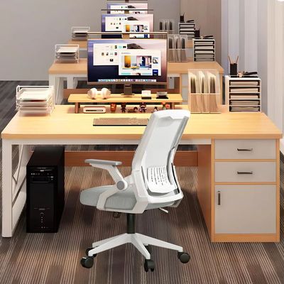 Imagen 2 del producto Escritorio 100cm Con Cajón Gabinete Pata Metálica Oficina