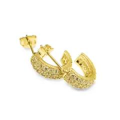 ANDREA - Aros Argolla Anastasia Circón Enchapado Oro 18K