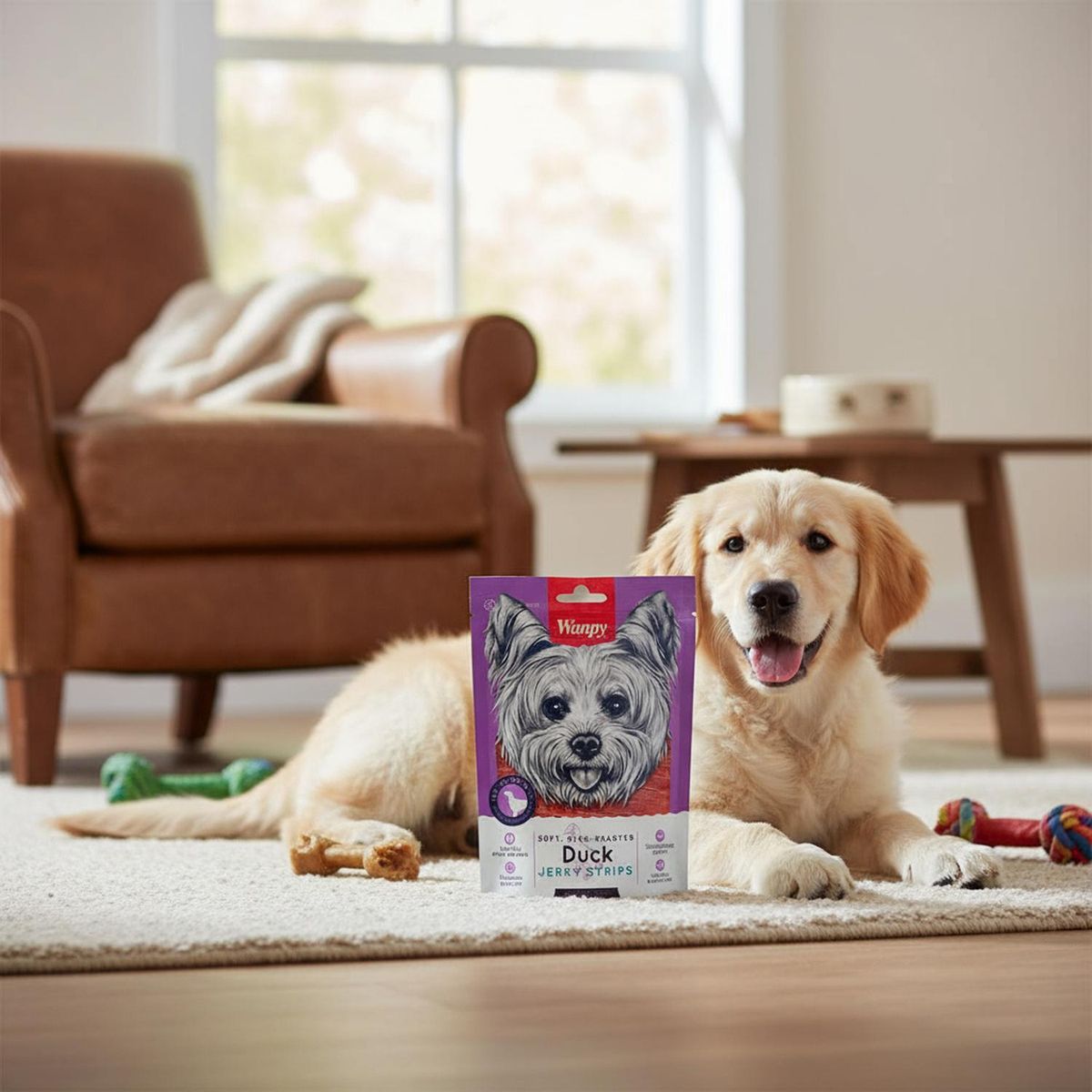 SNAK - X2 Snack Para Perros Wanpy Tiritas De Pato Duck 100g C/u