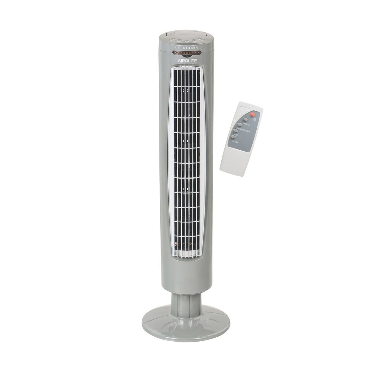 AIROLITE - Ventilador Torre Pie Silencioso Control Remoto Vt04r Airolite