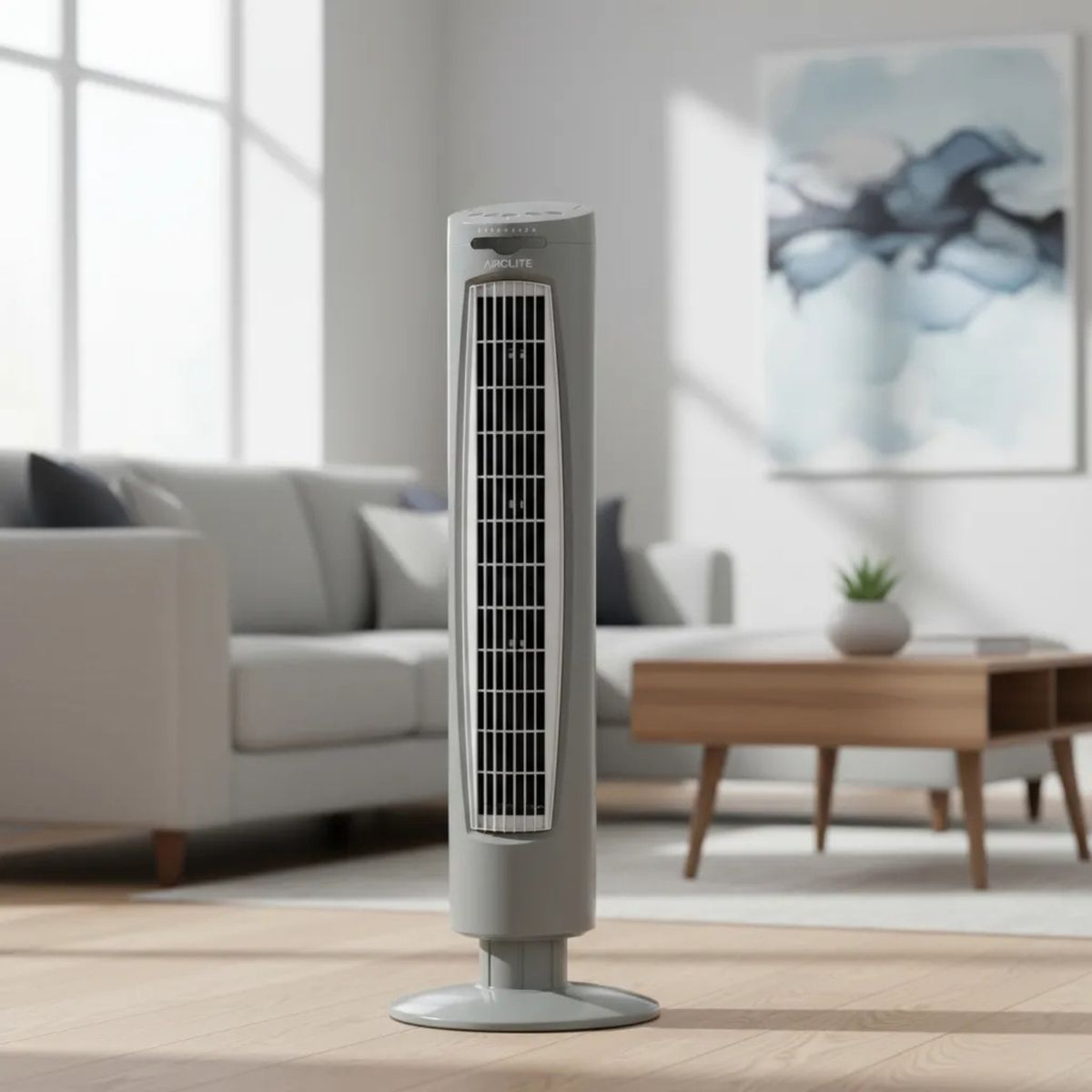 AIROLITE - Ventilador Torre Pie Silencioso Control Remoto Vt04r Airolite