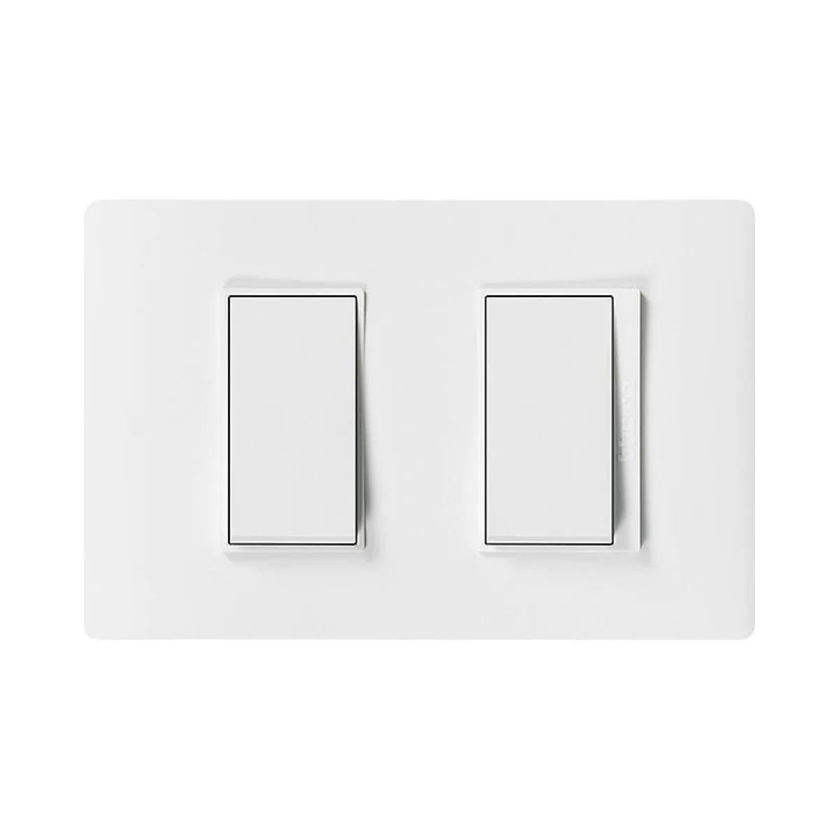 BTICINO - Interruptor Doble 9-24 Bticino 10A Blanco Armado Luzica