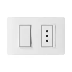 BTICINO - Interruptor 9-12 + Enchufe 2P+T 10A Blanco Armado Luzica