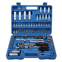 GENERICO - Set Caja de Herramientas Dados 94 Piezas Acero al Carbono 1/2 y 1/4 Profesional con Maletin