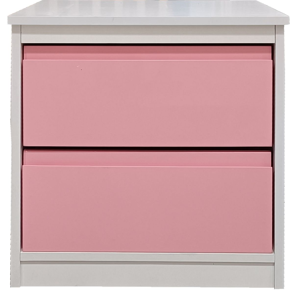 DECORACION CREATIVA - Velador Infantil 2 Cajones Rosados - Linea Minimal