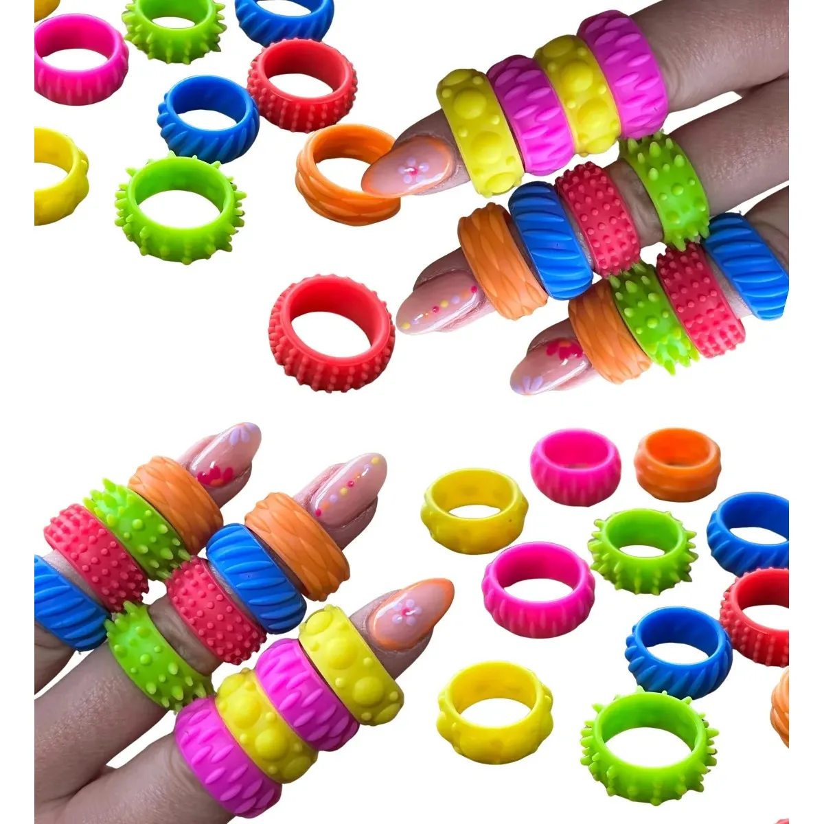 GENERICO - Juguete Sensorial Anillos Tea Tdah Atención Autismo 12 Uds