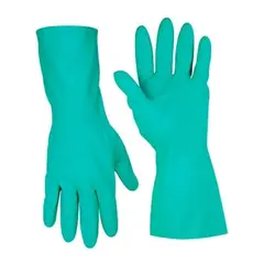 METALFER - Guante Nitrilo Verde Flocados (x 10 Pares)