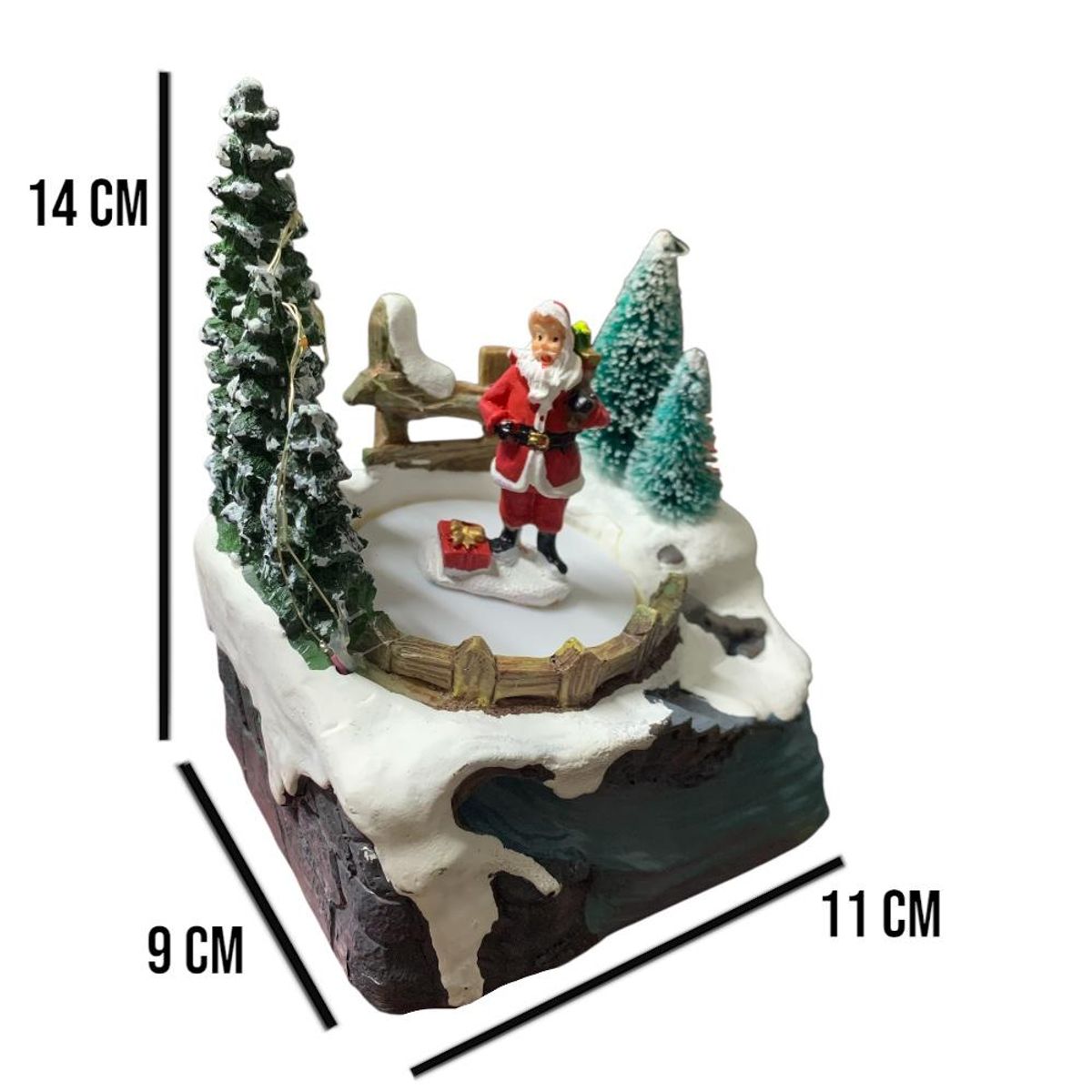 GENERICO - Villa Navideña Musical Decoración Luz Led Y Movimiento Pequeña