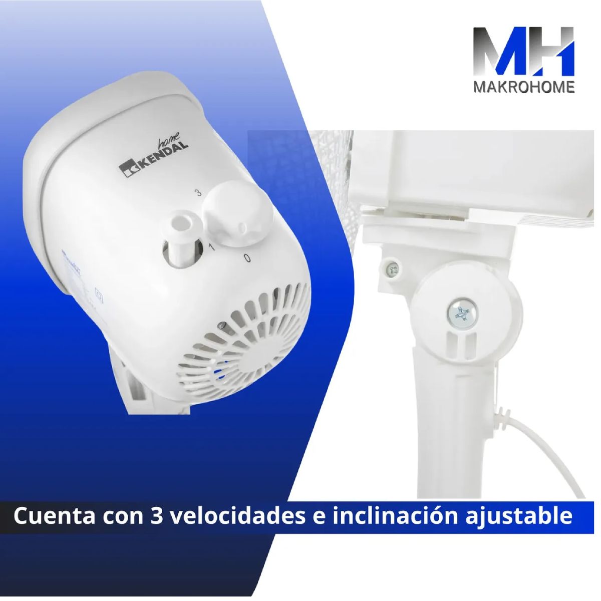 KENDAL - Ventilador Pedestal 16 Pulgadas Kendal Kfx-16p Blanco