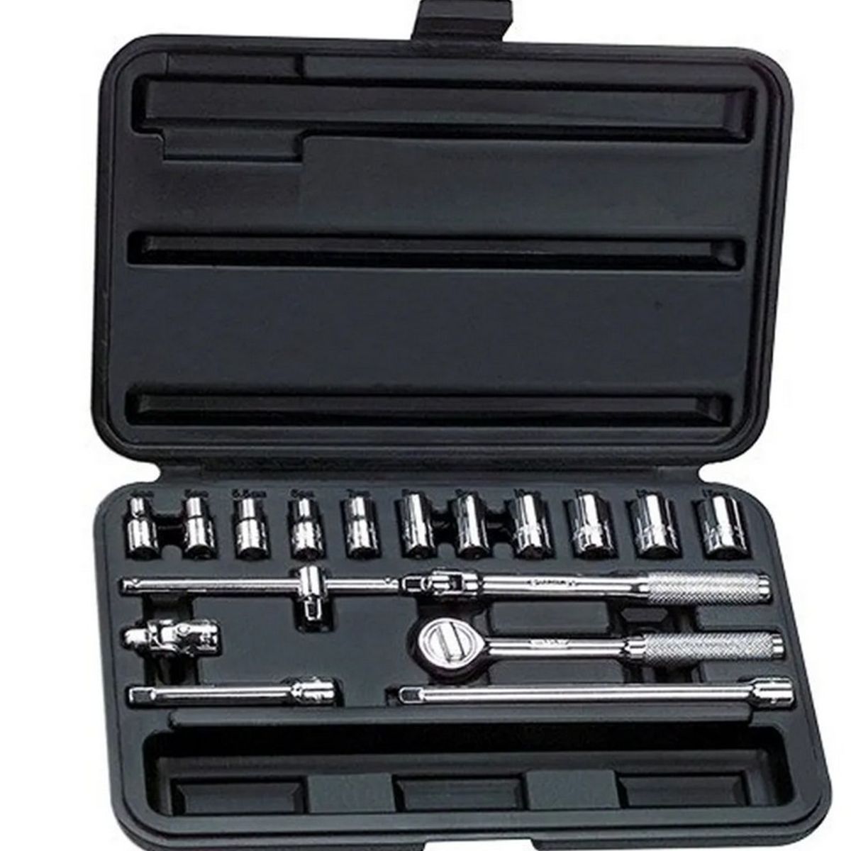 STANLEY - Juego de Dados Stanley 86-118 - 17 Piezas, Encastre 1/4"