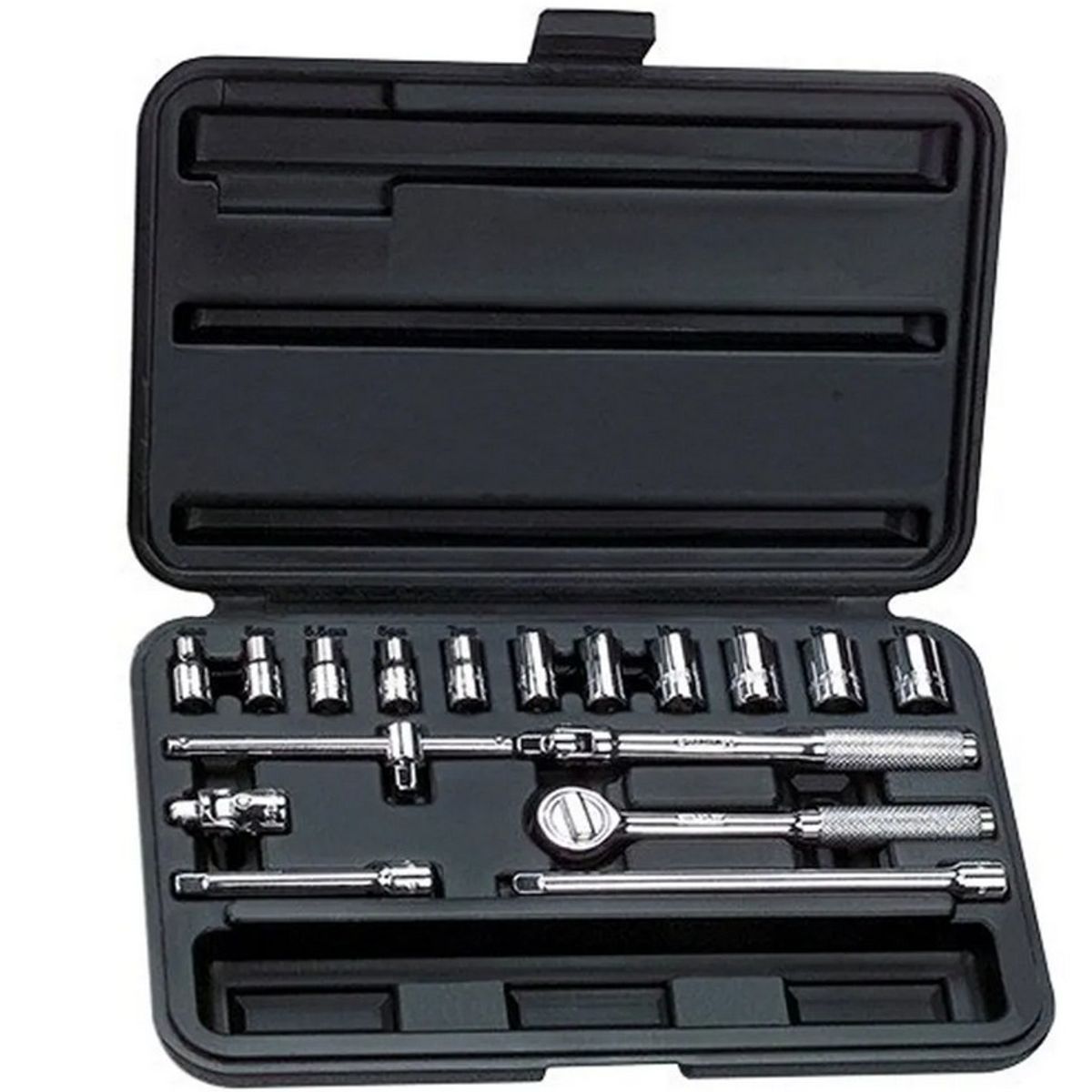 STANLEY - Juego de Dados Stanley 86-118 - 17 Piezas, Encastre 1/4"