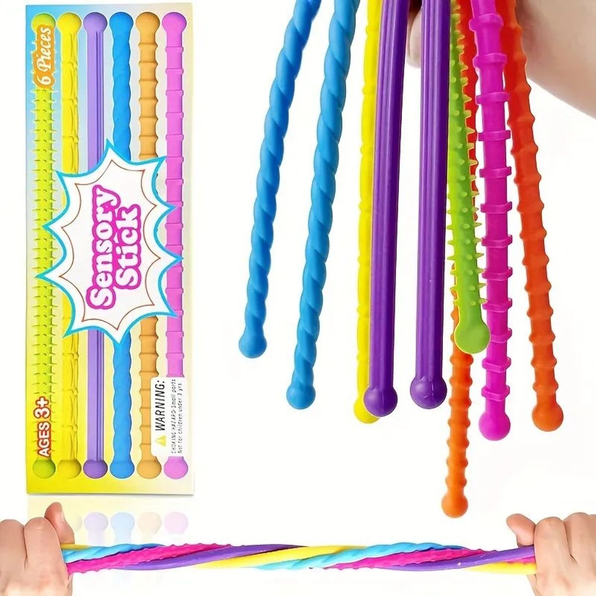 GENERICO - Juego 6 Varillas Antiestrés Texturizadas Para Niños Con Tdah
