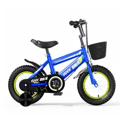 GLOBAL LATIN GROUP - Bicicleta Aro 16 Infantil con Ruedas Auxiliares y Canasto - Azul