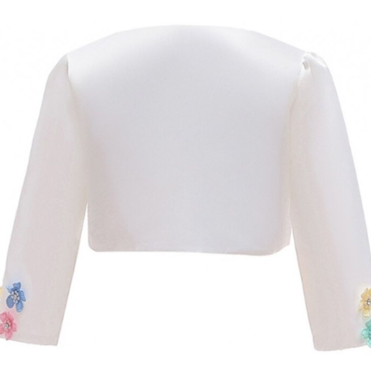 ALMA & DECO - Bolero Chaqueta Fiesta corta Niña Unicornio Blanco