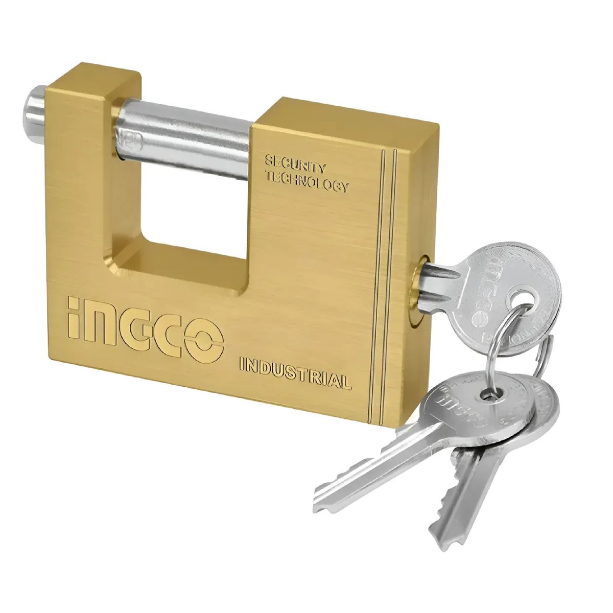 INGCO - Candado De Seguridad Bronce Reforzado 80mm Alta Seguridad