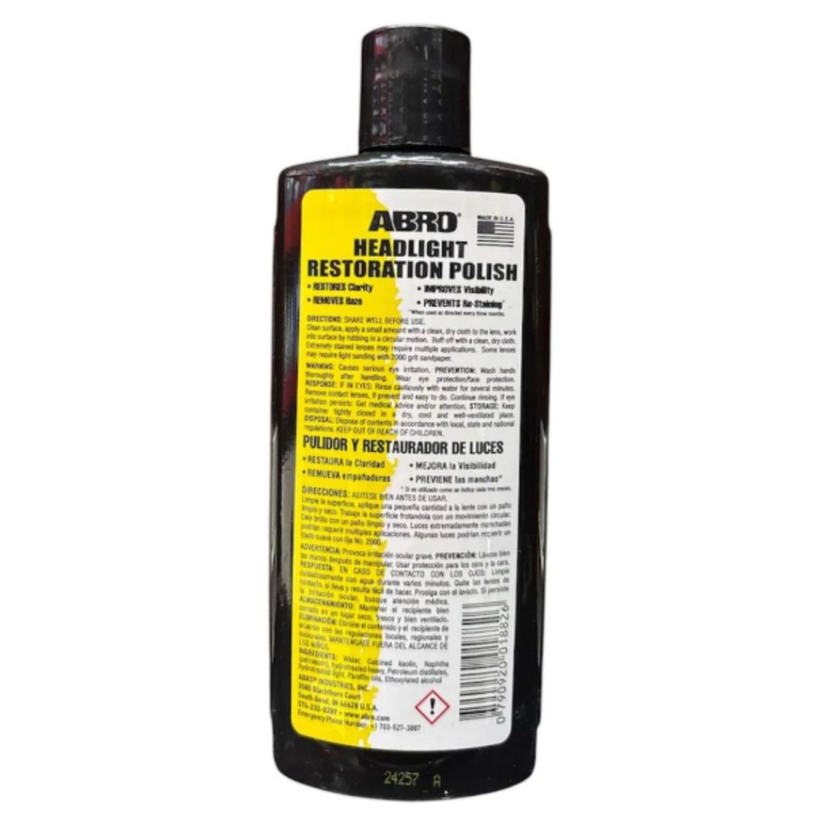 GENERICO - Restaurador y Pulidor para Ópticos y Focos Abro 237 Ml