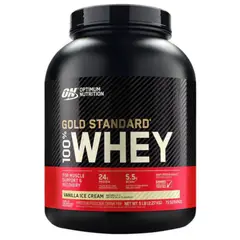 OPTIMUM - Gold Standard 100% Whey Protein 5 lbs - Vainilla Ice Cream