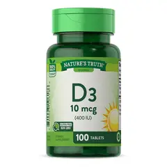 NATURE'S TRUTH - Vitamina D3 400iu 100 tabletas