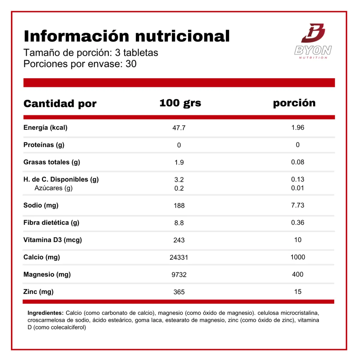SUNVIT - Calcio Magnesio Zinc + D3