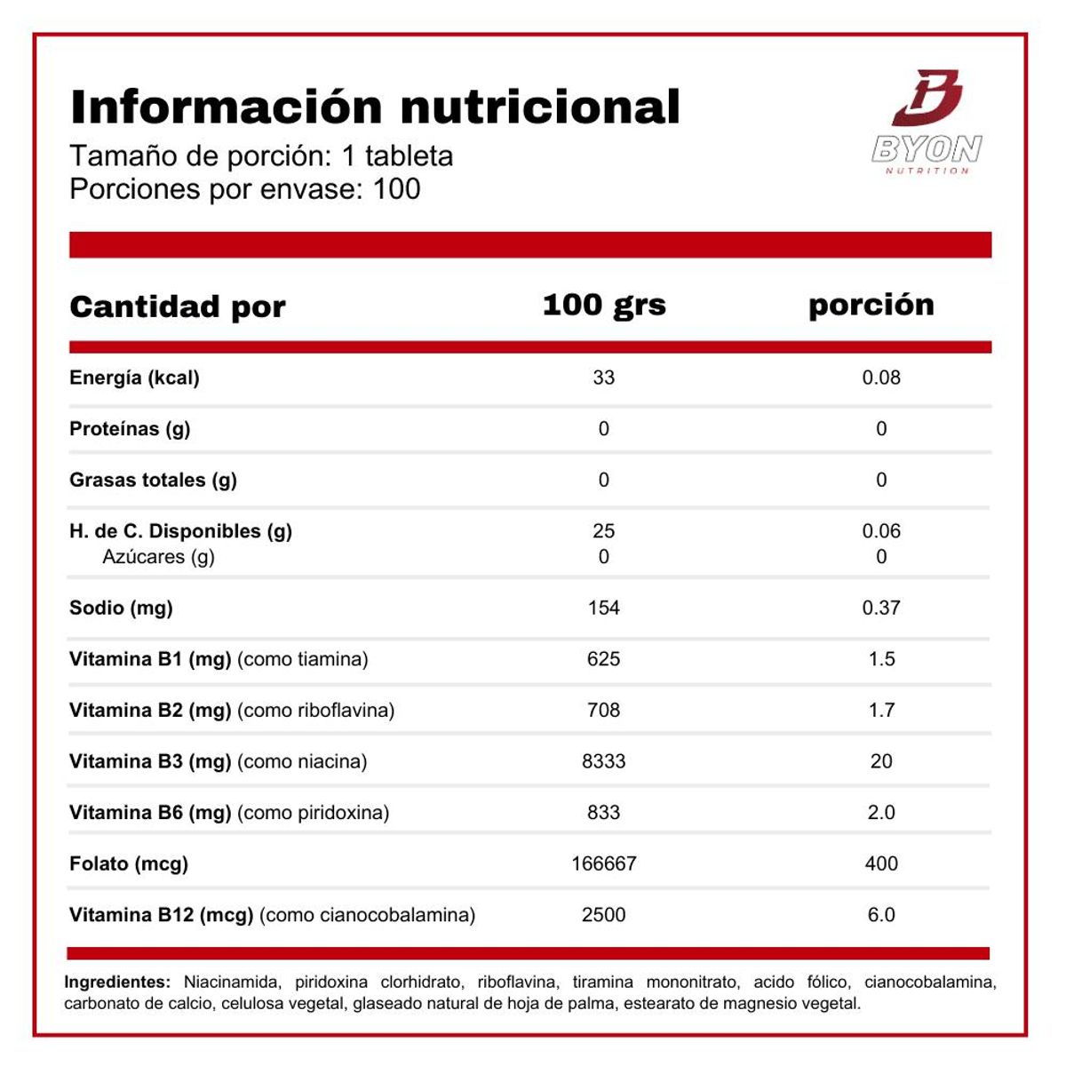 SUNDOWN - B-Complex 100 tabletas