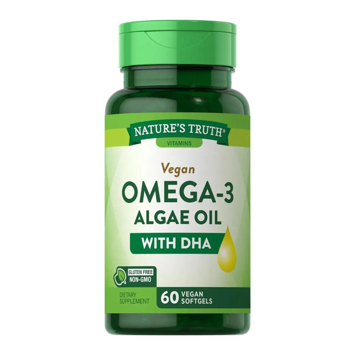 NATURE'S TRUTH - Omega 3 Vegano Alga Oil con DHA - 60 veggie caps
