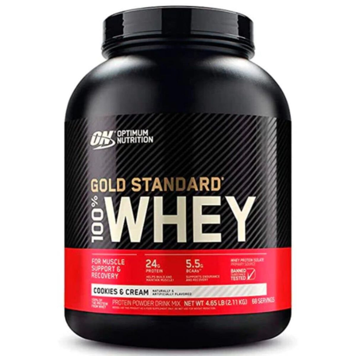 OPTIMUM - Gold Standard 100% Whey Protein 5 lbs - Cookies and Cream