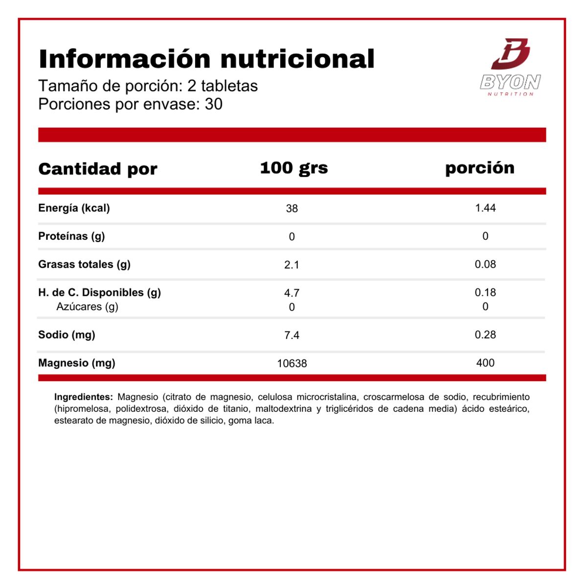 SUNVIT - Magnesio Citrato 400mg 60 tabletas