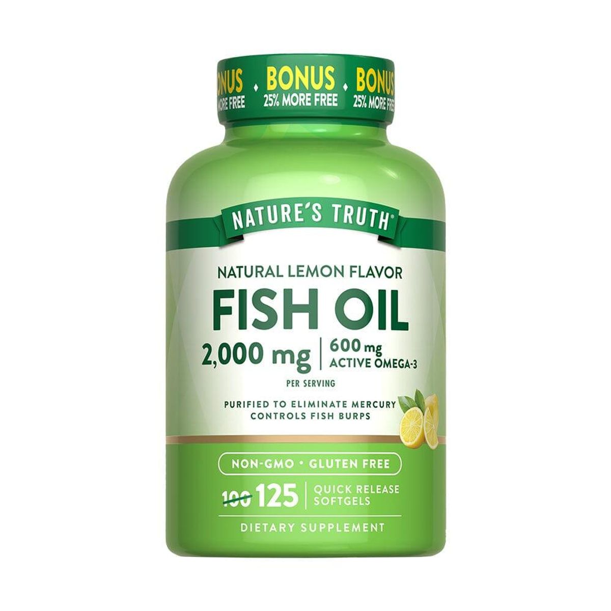 NATURE'S TRUTH - Omega 3 Fish Oil 2000 mg 125 softgels