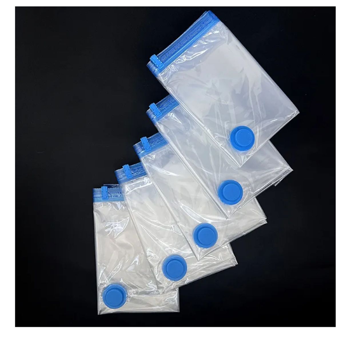 GENERICO - Bolsas De Almacenamiento Al Vacío + Bomba Manual 5 Bolsas