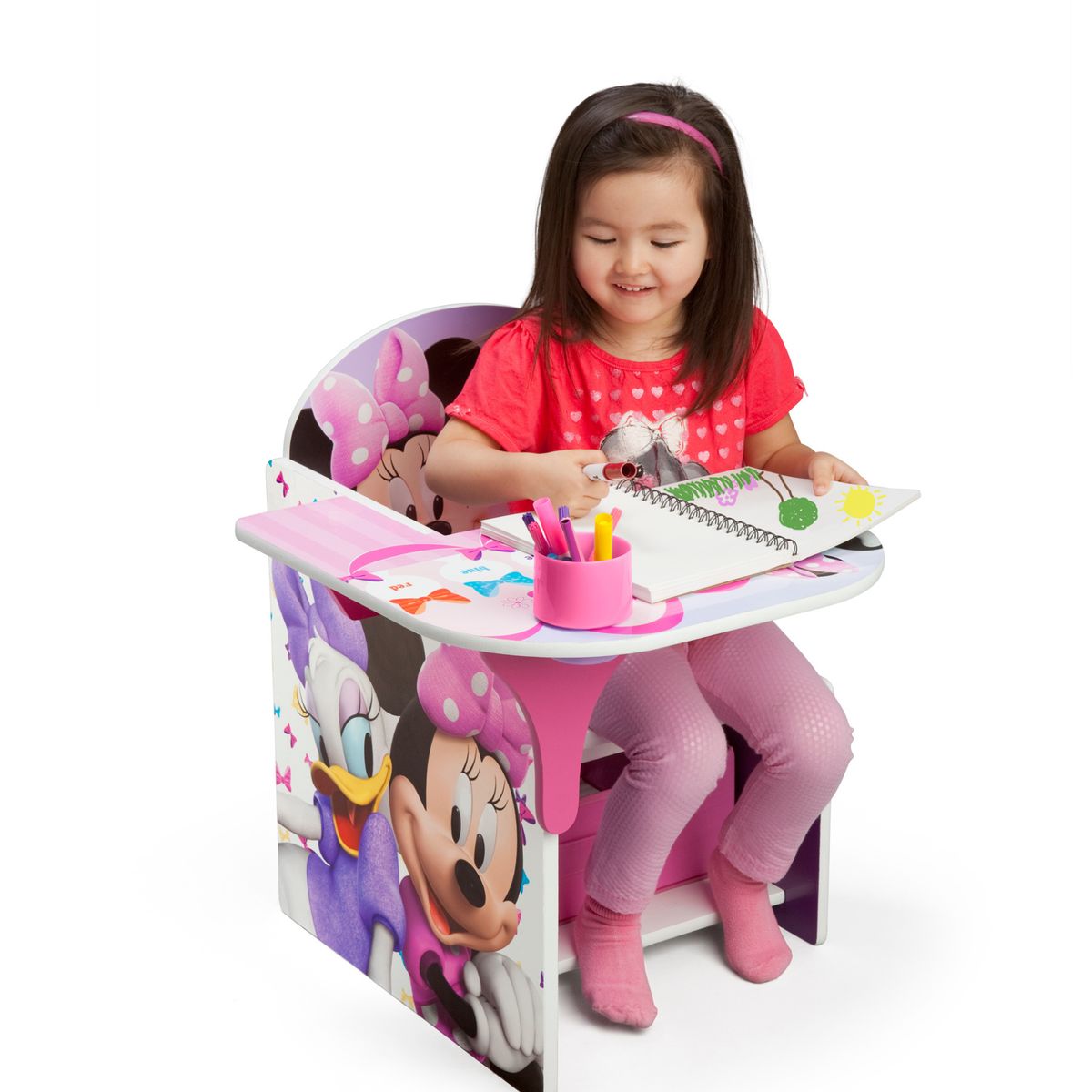 DELTA CHILDREN - Escritorio infantil con almacenamiento Minnie Mouse