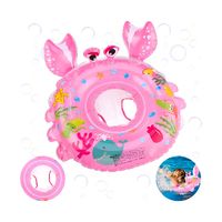 Asiento Inflable Para Niños Con Anillo De Natación Rosa