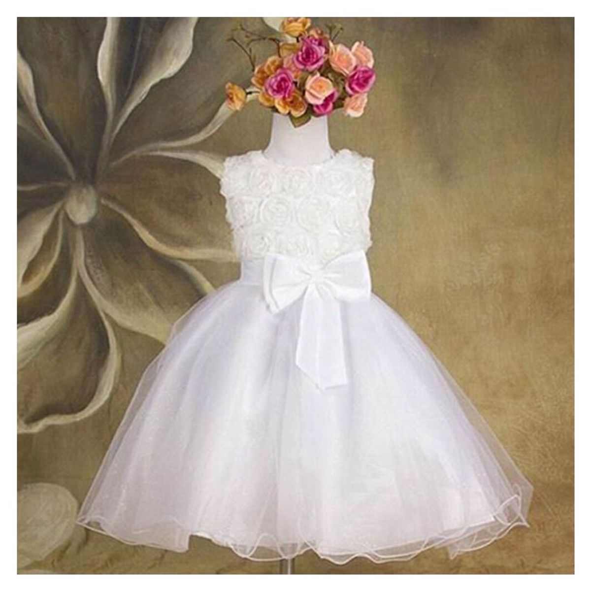 ALMA & DECO - Vestido Bautizo Paje Fiesta Modelo Constanza Color Blanco