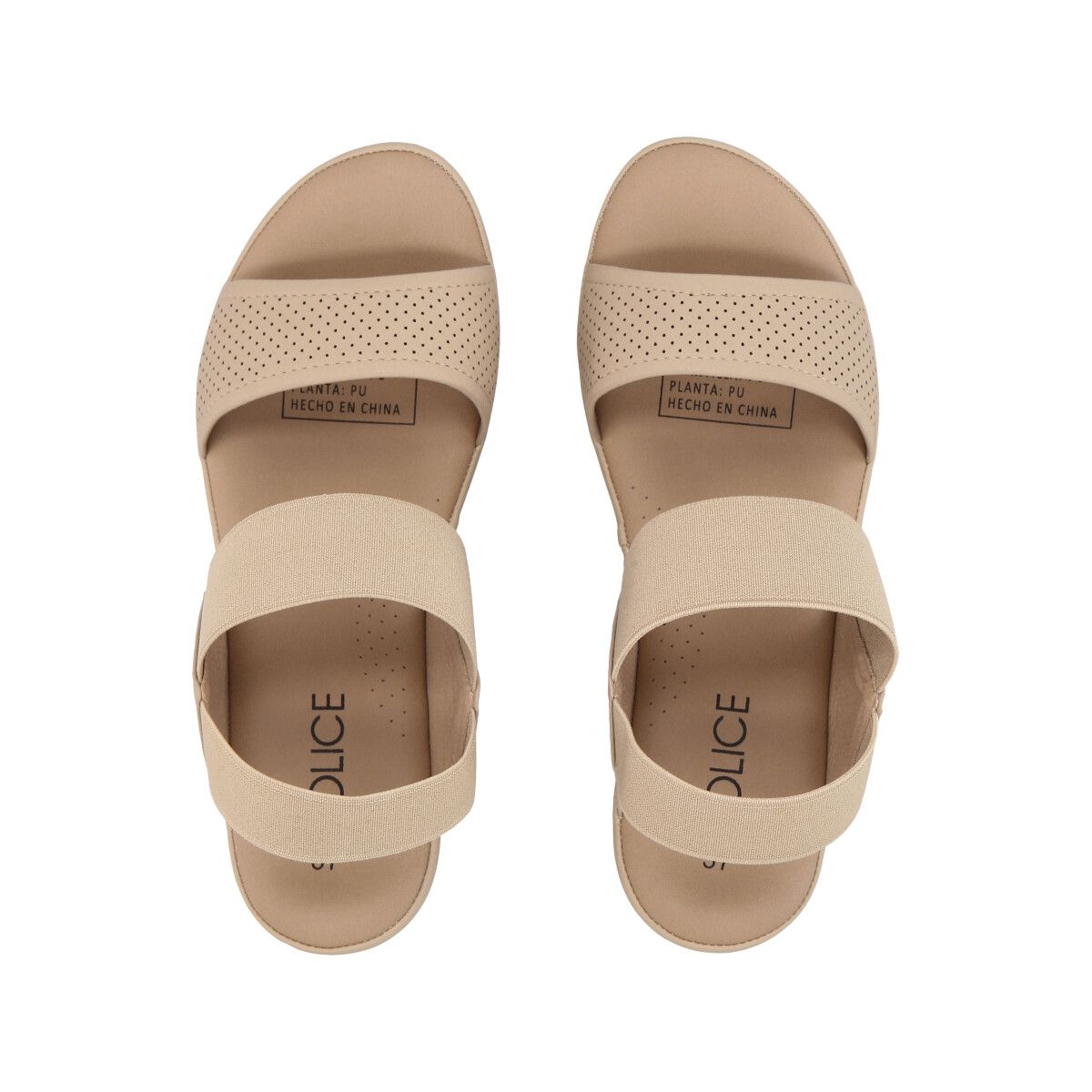 POLICE - Sandalia Mujer Beige Plataforma Sydney Police