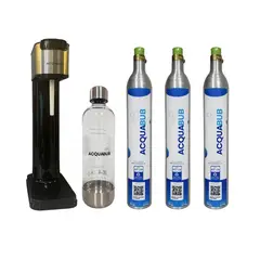 GENERICO - Gasificadora De Agua R3 Premiun Megapack 1 Botella + 3 Cilindro Co2