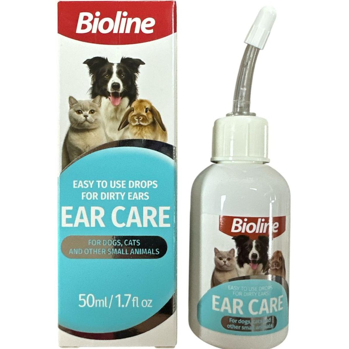 BIOLINE - Ear Care Limpiador Para Oídos Para Mascotas Perro Gato Otros