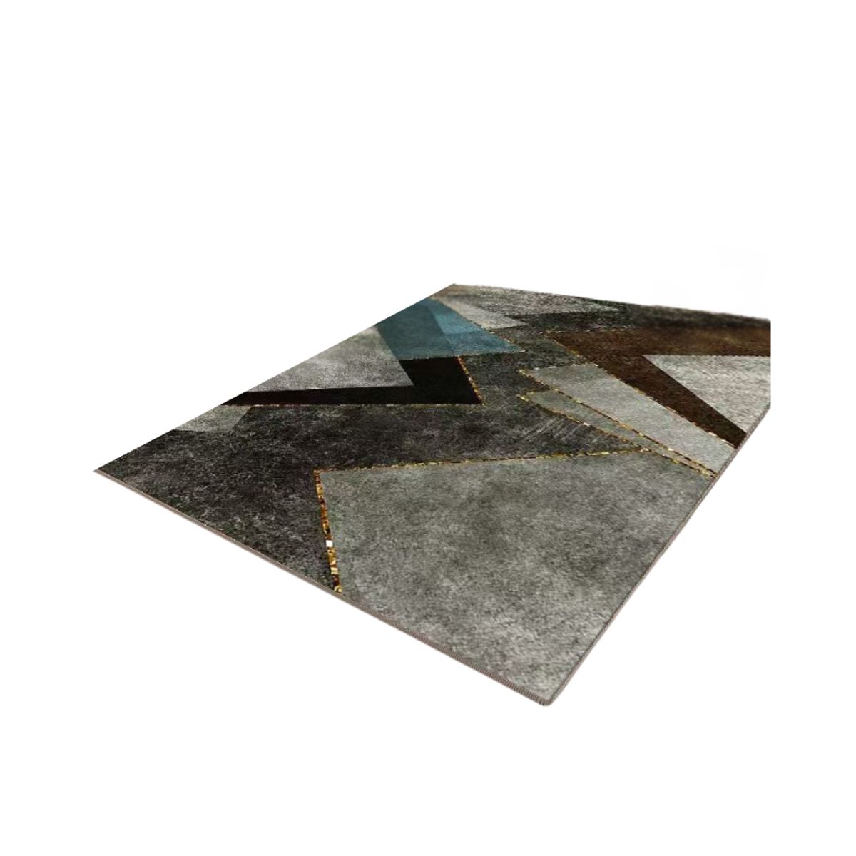 GENERICO - Alfombra Moderna Geométrico 3D Antideslizante 200x180cm