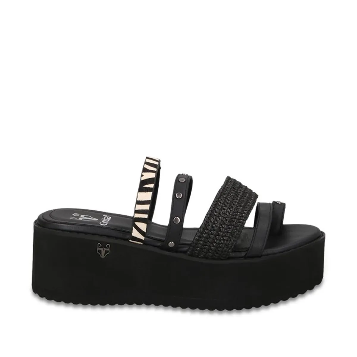 GOTTA - Sandalia Plataforma Negra Mujer 15617