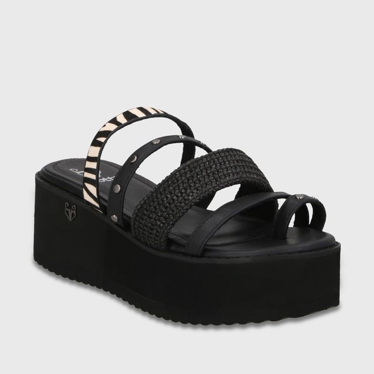 GOTTA - Sandalia Plataforma Negra Mujer 15617